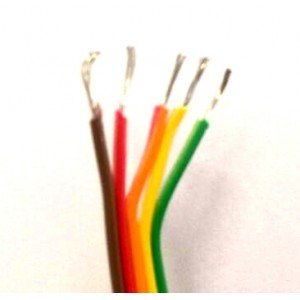 Flat Cable 5 Vias Colorido 26 AWG (Metro) Flat Cable 5 Vias Colorido 26 AWG (Metro)